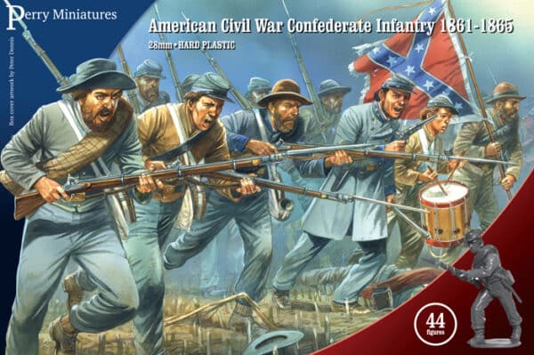 ACW 80 American Civil War Confederate est la nouvelle boite des frères perry pour vos armées de la guerre de secession americaine incluanrt des figurines en 28mm