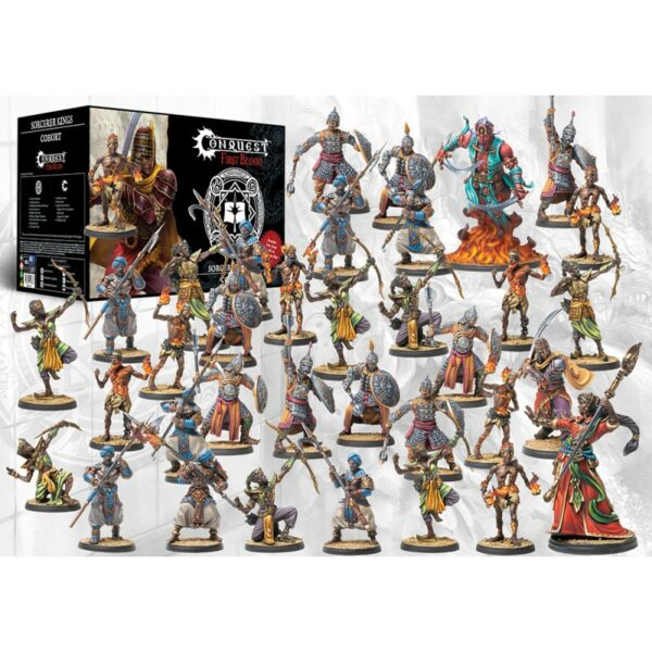 First Blood Cohort - Sorcerer Kings est la nouvelle boite de Para-bellum pour jouer à la version escarmouche de leur jeu : Le mode Fist Blood