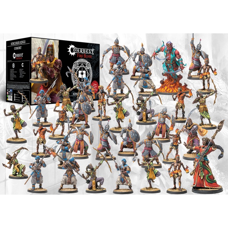 First Blood Cohort - Sorcerer Kings est la nouvelle boite de Para-bellum pour jouer à la version escarmouche de leur jeu : Le mode Fist Blood