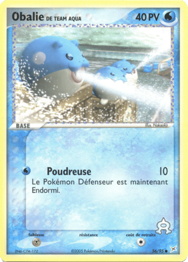 Obali reverse 56/95 Team magma vs Team Aqua est un moyen simple et original de collectionner votre série préféré. Les cartes sont protégées.