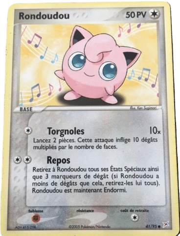 Rondoudou reverse 41/95 Team magma vs Team Aqua est un moyen simple et original de collectionner votre série préféré. Les cartes sont protégées.