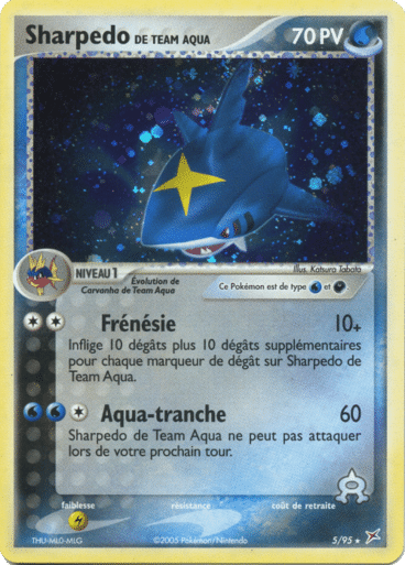 Sharpedo Holo 05/95 Team magma vs Team Aqua est un moyen simple et original de collectionner votre série préféré. Les cartes sont protégées.