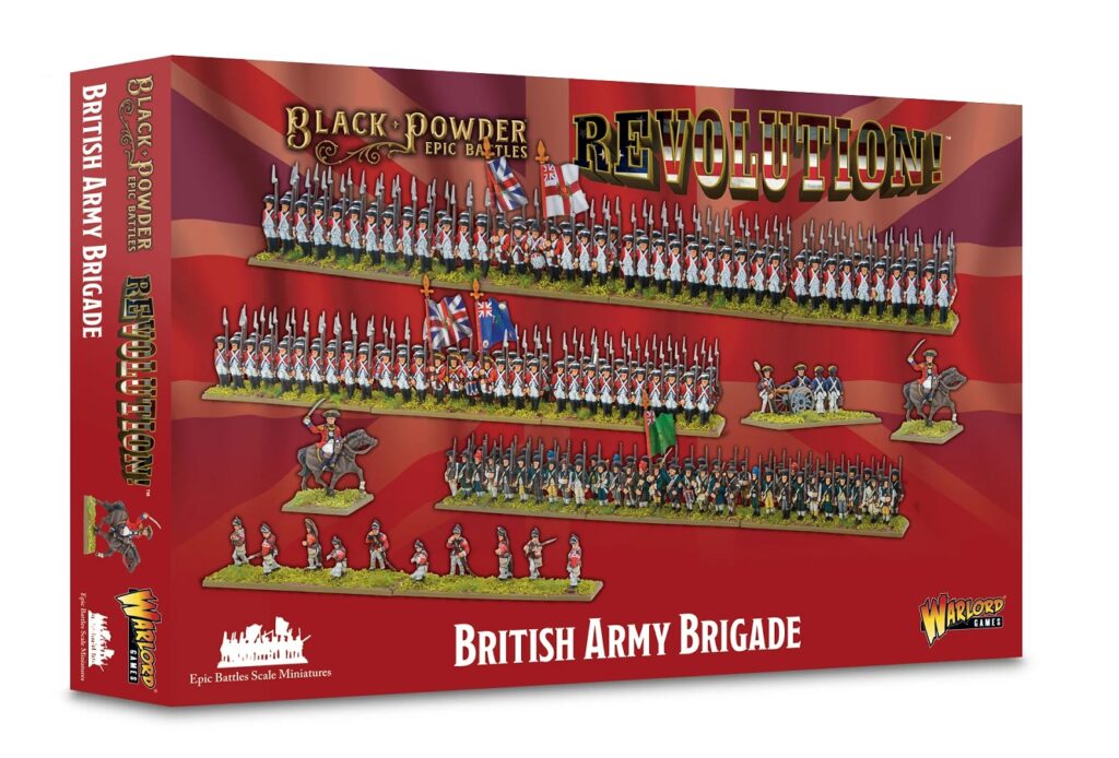 Revolution : British Army Brigade est le nouveau jeu de warlord games sur la revolution americaine,toujours en echelle epic en 13mm