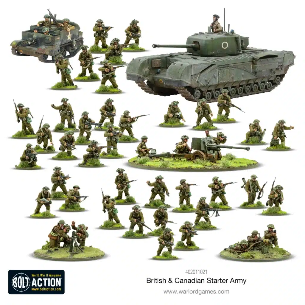 bolt action British & Canadian et tous les autres starters vous permettent de revivre la bataille emblématique des Ardennes de la deuxieme guerre mondiale