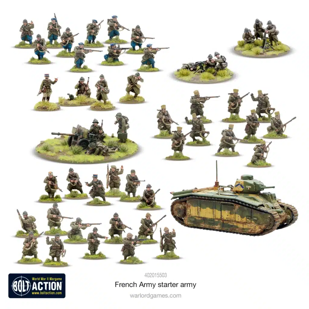 French Army starter army et tous les autres starters vous permettent de revivre la bataille emblématique des Ardennes de la deuxieme guerre mondiale