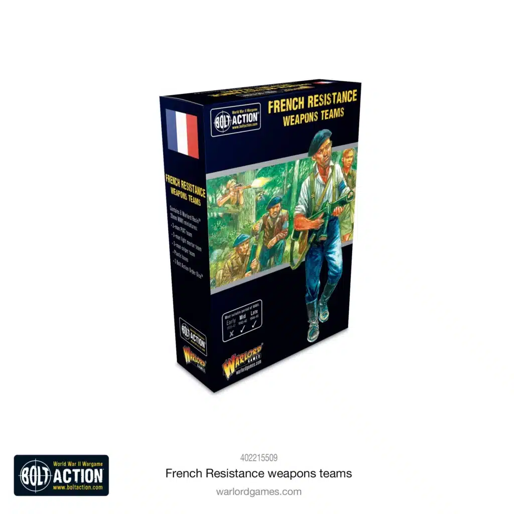 French Resistance weapons teams et tous les autres starters vous permettent de revivre la bataille emblématique des Ardennes de la deuxieme guerre mondiale