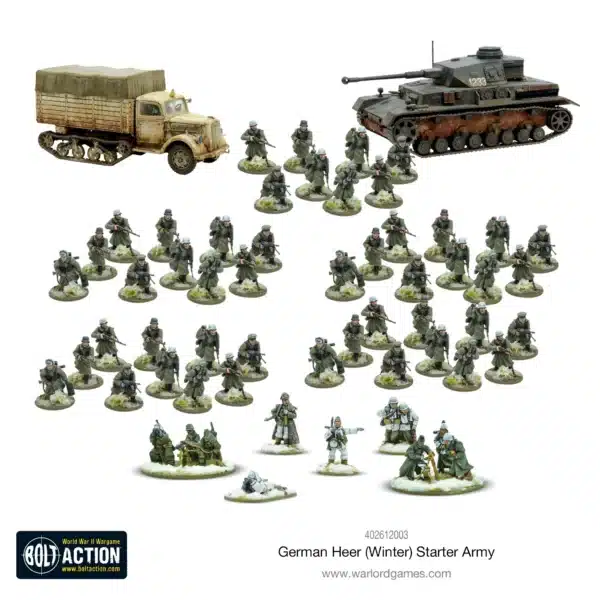 German Heer (Winter) starter army et tous les autres starters vous permettent de revivre la bataille emblématique des Ardennes de la deuxieme guerre mondiale