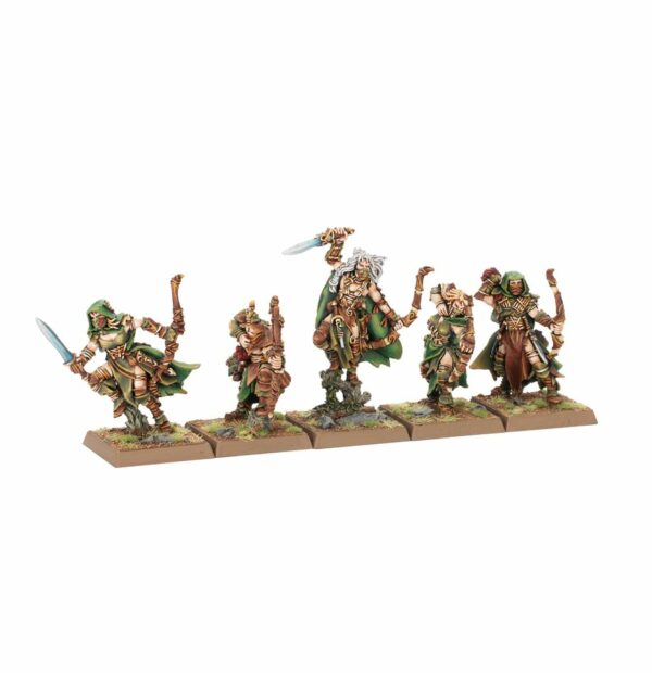 Wood Elf Forestiers accompagne les superbes sorties des Wood Elf pour le jeu Warhammer The Old World , cette armée rapide et mortelle