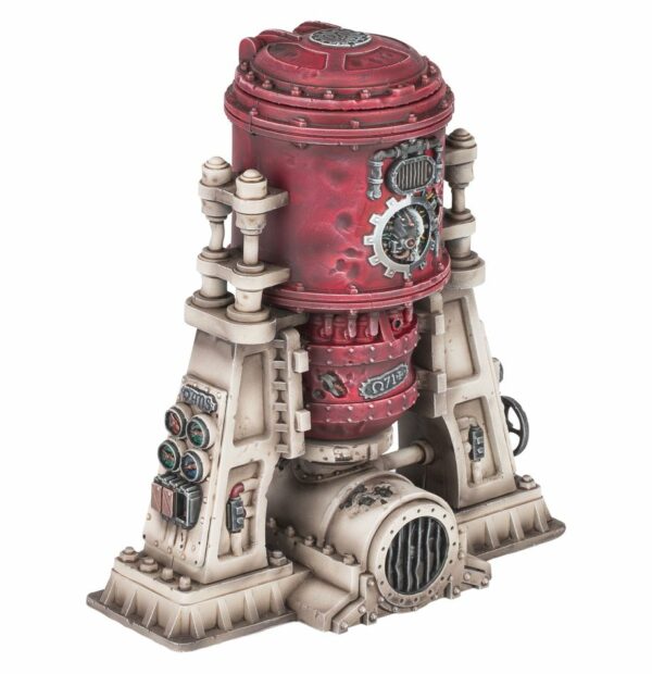 Renforcez votre champ de bataille avec une Battlezone Manufactorum Thermoexchanger Shrine, décors parfait pour remplir votre table de jeu