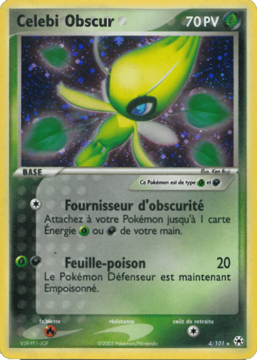 Celebi Obscur reverse 04/101 Legendes oubliées est un moyen simple et original de collectionner votre série préféré. Les cartes sont protégées.