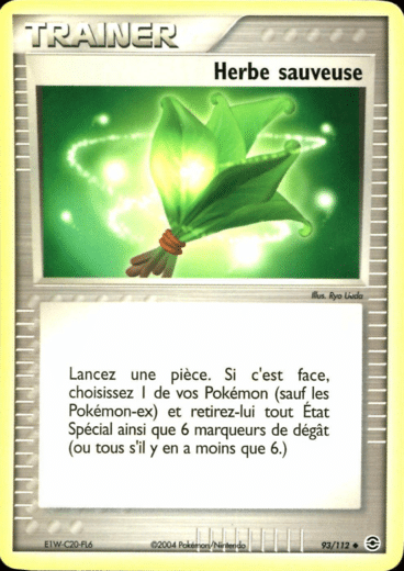 Herbe sauveuse reverse 93/112 Rouge Feu Vert Feuille est un moyen simple et original de collectionner votre série préféré. Les cartes sont protégées.