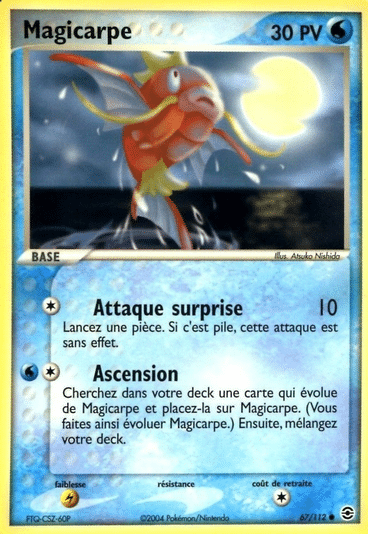 Magicarpe reverse 67/112 Rouge Feu Vert Feuille est un moyen simple et original de collectionner votre série préféré. Les cartes sont protégées.
