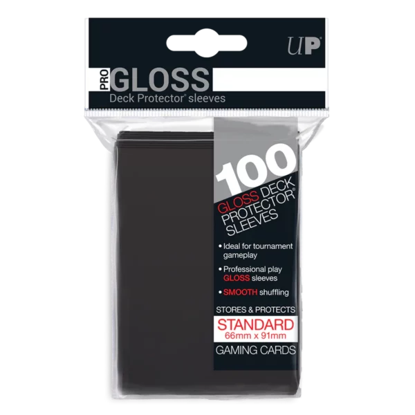 82691 Ultra Pro - Paquet de 100 Sleeves Standard Gloss Noir