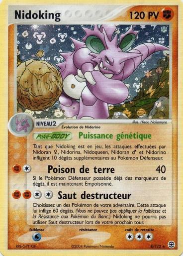 Nidoking Holo 08/112 Rouge Feu Vert Feuille est un moyen simple et original de collectionner votre série préféré. Les cartes sont protégées.