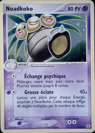 Noadkoko reverse 05/112 Rouge Feu Vert Feuille est un moyen simple et original de collectionner votre série préféré. Les cartes sont protégées.