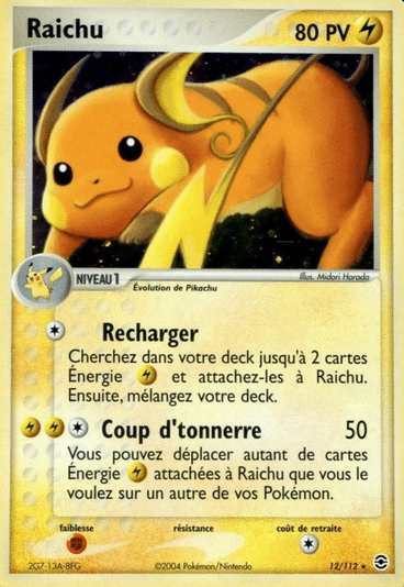 Raichu Holo 12/112 Rouge Feu Vert Feuille est un moyen simple et original de collectionner votre série préféré. Les cartes sont protégées.