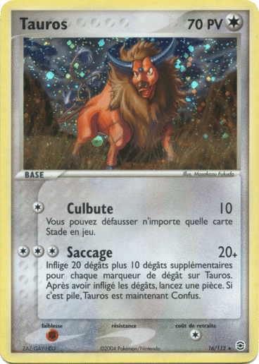 Tauros Holo 16/112 Rouge Feu Vert Feuille est un moyen simple et original de collectionner votre série préféré. Les cartes sont protégées.