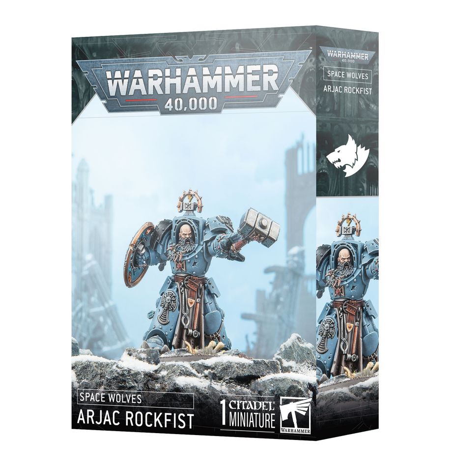 Découvrez Arjac Rockfist V10, une pièce maitresse pour votre collection Space Wolves. Le leader parfait pour vos Wolf Guard Terminator