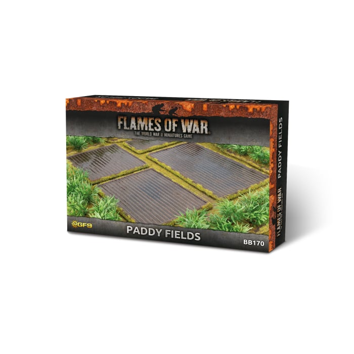 BB170 Paddy Fields fait partie des nouvelles sorties pour la nouvelle extension de Battlefront miniatures pour le jeu Flames of War V4,:Pacific