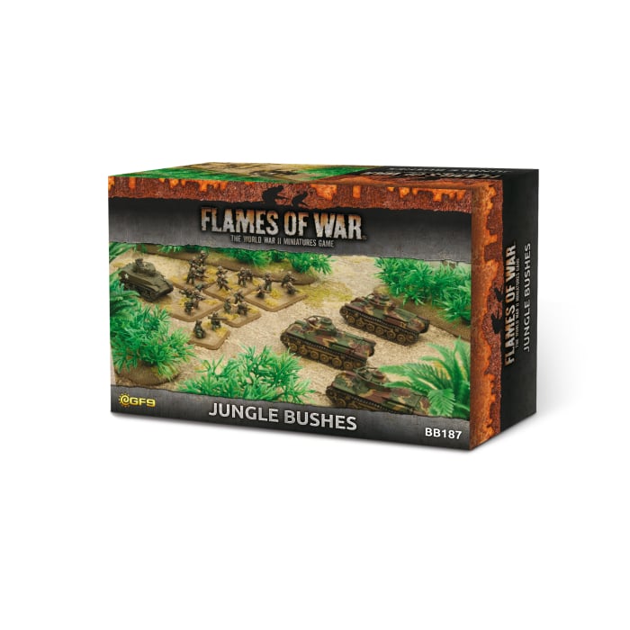 BB187 Jungle Bushes fait partie des nouvelles sorties pour la nouvelle extension de Battlefront miniatures pour le jeu Flames of War V4,:Pacific