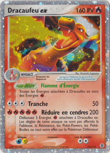 Dracaufeu ex 105/112 Rouge Feu Vert Feuille est un moyen simple et original de collectionner votre série préféré. Les cartes sont protégées.