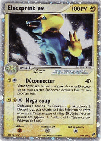 Elecsprint ex 101/107 Deoxys est un moyen simple et original de collectionner votre série préféré. Les cartes sont protégées.