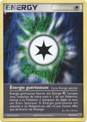 Energie guerisseuse reverse 94/107 Deoxys est un moyen simple et original de collectionner votre série préféré. Les cartes sont protégées.