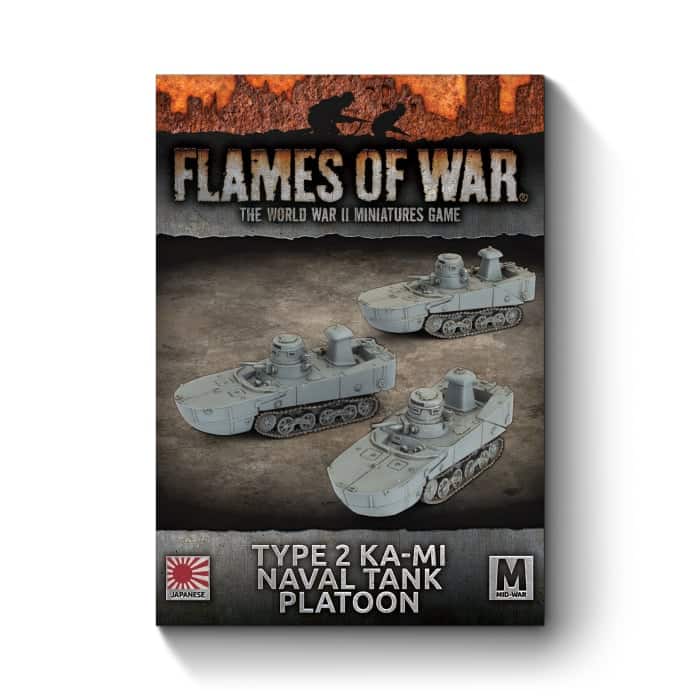 JBX15 Type 2 Ka-Mi Naval Tank Platoon fait partie des nouvelles sorties pour la nouvelle extension de Battlefront pour le jeu Flames of War V4 : Pacific
