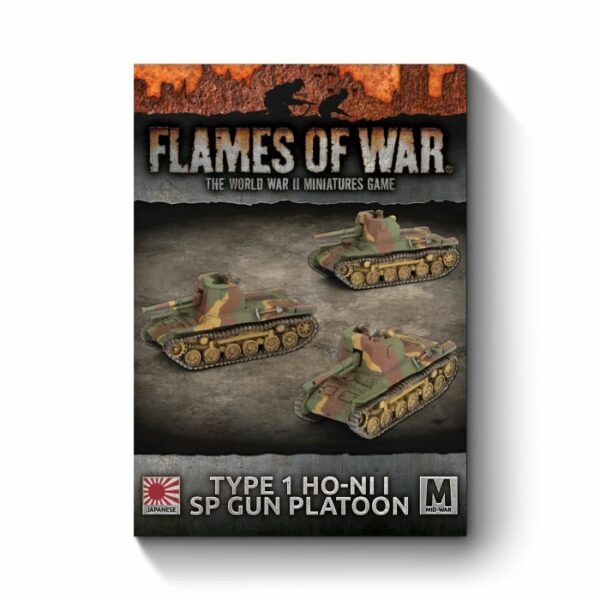 JBX16 Type 1 Ho-Ni 1 SPG Platoon fait partie des nouvelles sorties pour la nouvelle extension de Battlefront pour le jeu Flames of War V4 : Pacific