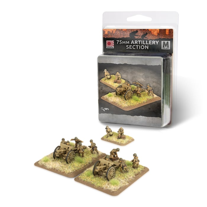 JP571 75mm Field Artillery Section fait partie des nouvelles sorties pour la nouvelle extension de Battlefront pour le jeu Flames of War V4 : Pacific