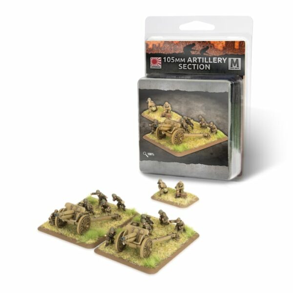 JP576 105mm Field Artillery Section fait partie des nouvelles sorties pour la nouvelle extension de Battlefront pour le jeu Flames of War V4 : Pacific