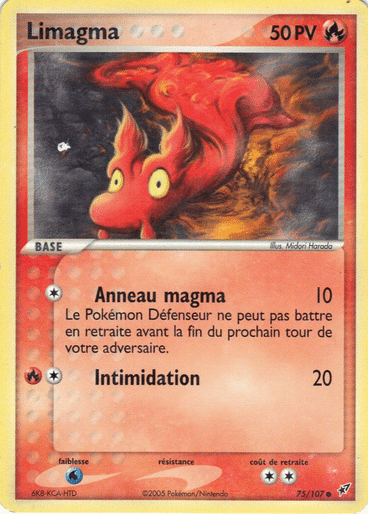 Limagma reverse 75/107 Deoxys est un moyen simple et original de collectionner votre série préféré. Les cartes sont protégées.