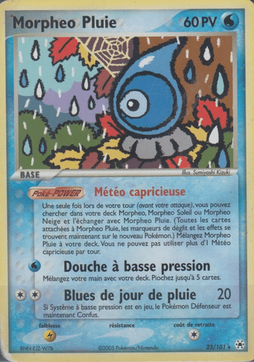 Morpheo Pluie reverse 23/101 Legendes oubliées est un moyen simple et original de collectionner votre série préféré. Les cartes sont protégées.