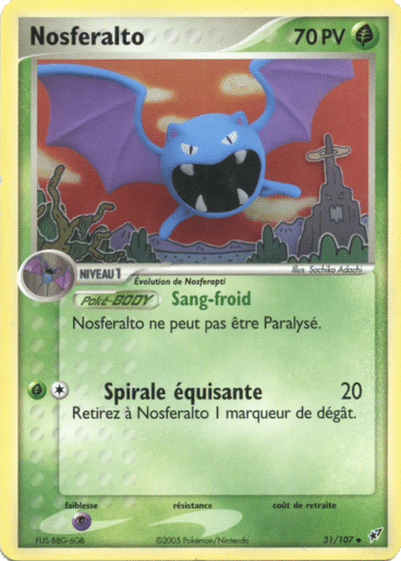 Nosferalot reverse 31/107 Deoxys est un moyen simple et original de collectionner votre série préféré. Les cartes sont protégées.