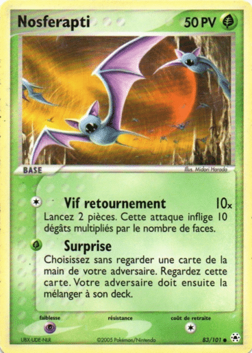 Nosferapti reverse 83/101 Legendes oubliées est un moyen simple et original de collectionner votre série préféré. Les cartes sont protégées.