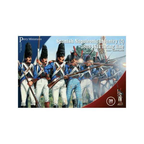 Napoleonic Spanish infantry Firing Line est l'une des superbes boites d'infanterie des frères Perry pour revivre les grandes campagnes napoléonnienes