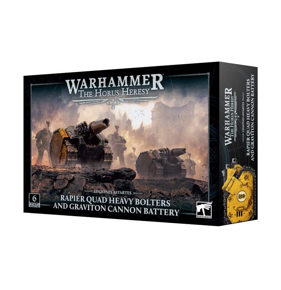 Horus Heresy Rapier Quad Heavy Bolters fait partie des sorties qui accompagnent les nouveautées des armées Astartes de notre empereur