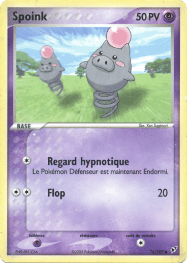 Spoink reverse 76/107 Deoxys est un moyen simple et original de collectionner votre série préféré. Les cartes sont protégées.
