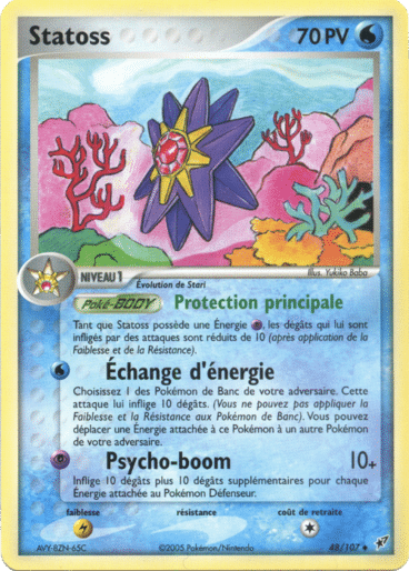Staross reverse 48/107 Deoxys est un moyen simple et original de collectionner votre série préféré. Les cartes sont protégées.