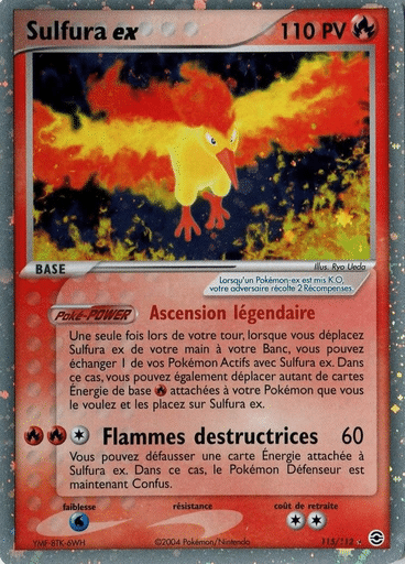 Sulfura Ex 115/112 Rouge Feu Vert Feuille est un moyen simple et original de collectionner votre série préféré. Les cartes sont protégées.