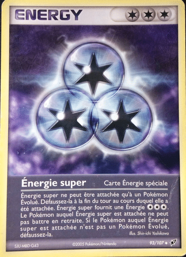 Energie super reverse 93/107 Deoxys est un moyen simple et original de collectionner votre série préféré. Les cartes sont protégées.
