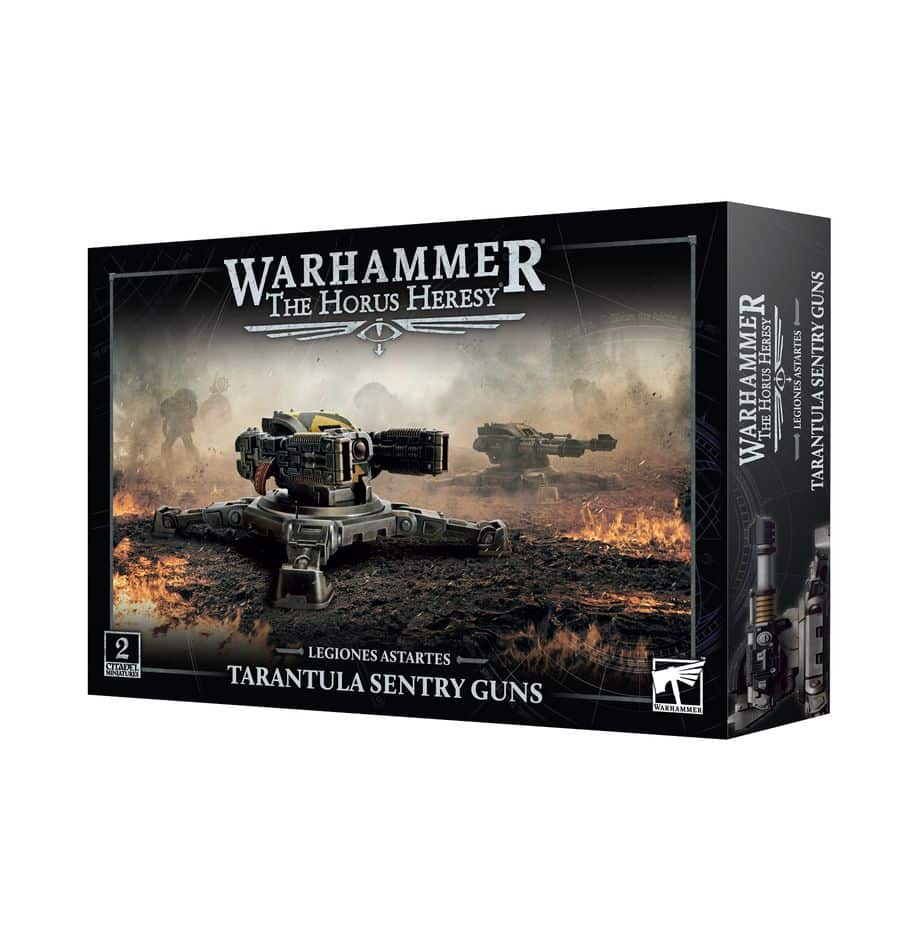 Horus Heresy Tarantula Sentry Guns fait partie des sorties qui accompagnent les nouveautées des armées Astartes de notre empereur
