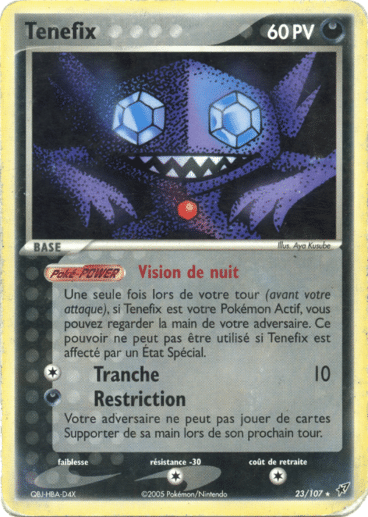 Tenefix reverse 23/107 Deoxys est un moyen simple et original de collectionner votre série préféré. Les cartes sont protégées.