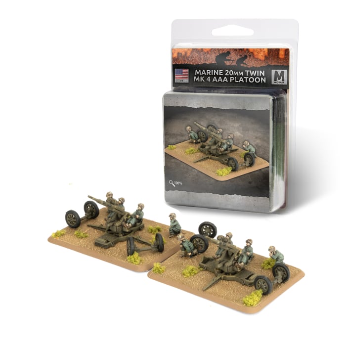 US549: 20mm Twin Mk 4 Anti-aircraft Gun fait partie des nouvelles sorties pour la nouvelle extension de Battlefront pour le jeu Flames of War V4,:Pacific