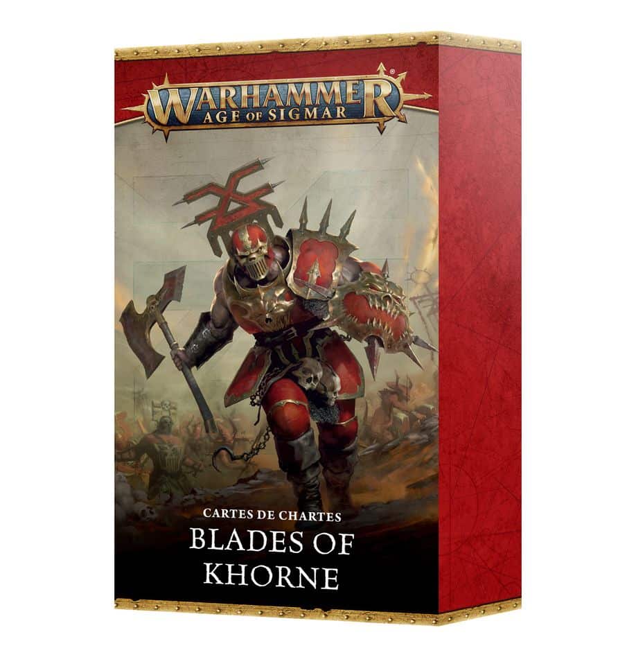 Découvrez les Blades of Khorne Warscroll V4, les cartes indispensable pour jouer plus facilement avec votre armée de Blades Of Khorne