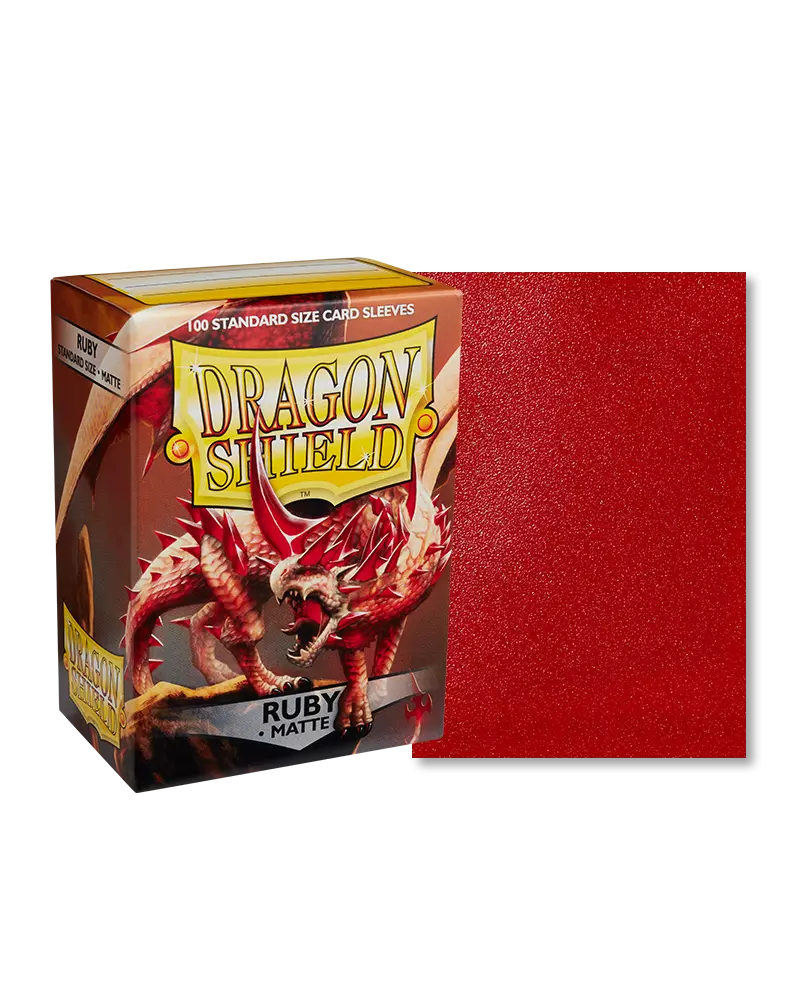 Découvrez les Dragon Shield Sleeves Matte Ruby, parfait pour protéger vos cartes pour le jeu ou la collection avec des sleeves de couleurs de qualité