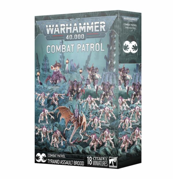 Découvrez la Combat Patrol Tyranid Assault Brood V10, parfait pour commencer ou compléter une force Tyranide et dévorer vos adversaires