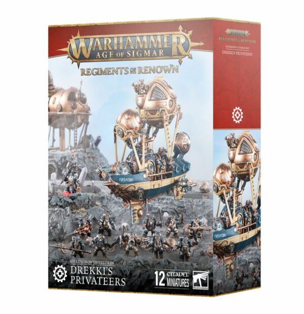Decouvrez les Drekki's Privateers, le régiment de renon des Kharadron Overlords, parfait pour débuter ou agrandir votre force Kharadron