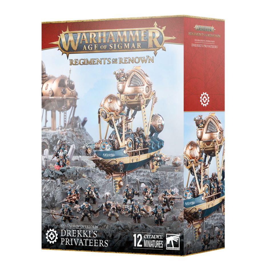 Decouvrez les Drekki's Privateers, le régiment de renon des Kharadron Overlords, parfait pour débuter ou agrandir votre force Kharadron
