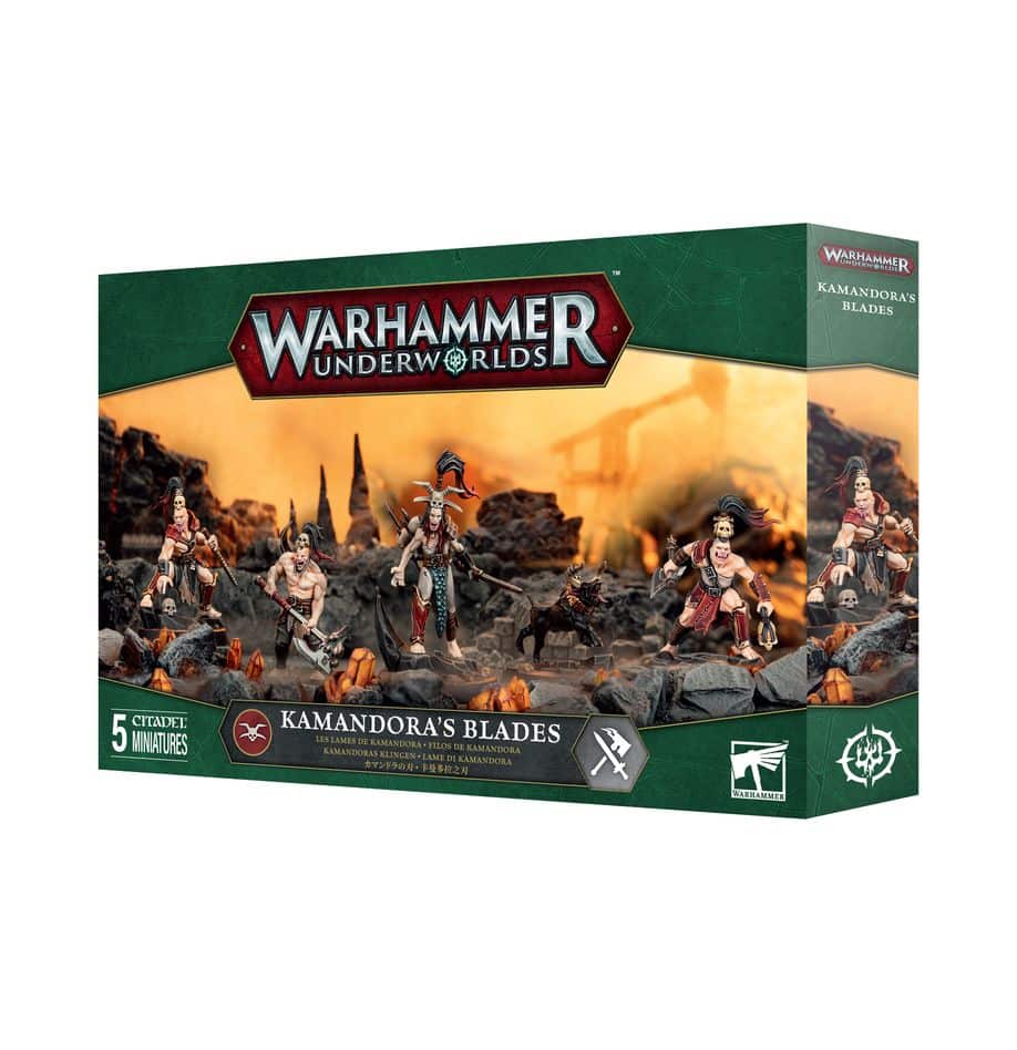 Les Kamandora's Blades parcourent les désolations laissées par le passage des armées de Khorne et se jettent sur les survivants vulnérables qu’il reste.